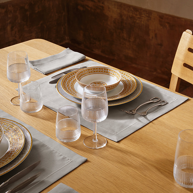 エルメス　ランチマット Interligne placemat - Grey | Hermès USA